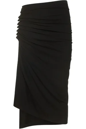 Paco rabanne Asymmetric Light Jersey Midi Skirt