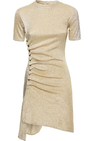 Paco rabanne Shiny Viscose Blend Jersey Mini Dress
