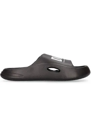 Diesel Logo Print Slide Sandals