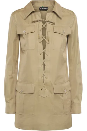 Tom Ford Cotton & Silk Twill Safari Mini Dress