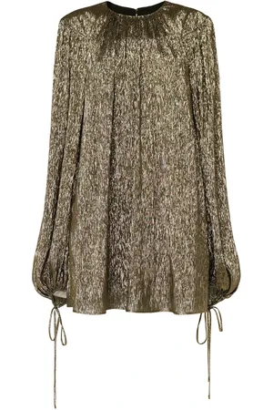 Chloé Lamé Silk Blend Mini Dress