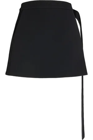 Ami Wool Crepe Mini Skirt