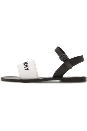 Givenchy Leather & Canvas Logo Sandals
