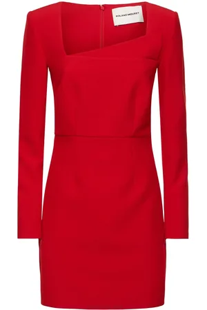 Roland Mouret Long Sleeve Crepe Mini Dress