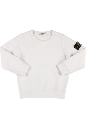 Stone Island Logo Cotton Jersey Sweatshirt