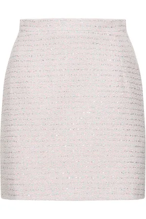 Alessandra Rich Sequined Tweed Mini Skirt