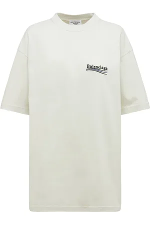 Balenciaga Large Fit Embroidered Cotton T-shirt