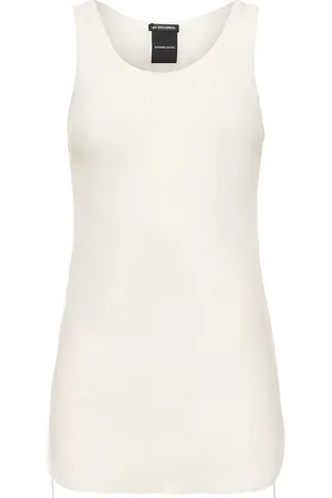 ANN DEMEULEMEESTER Mara Ribbed Cotton Tank Top