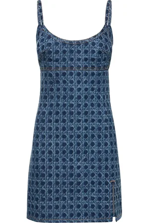 Giambattista Valli Printed Logo Denim Mini Dress