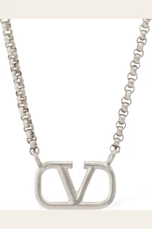 VALENTINO GARAVANI V Logo Charm Long Necklace