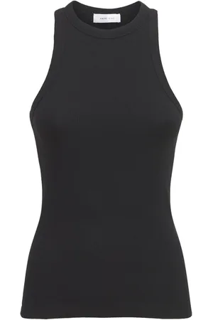 ANINE BING Eva Ribbed Cotton Jersey Tank Top