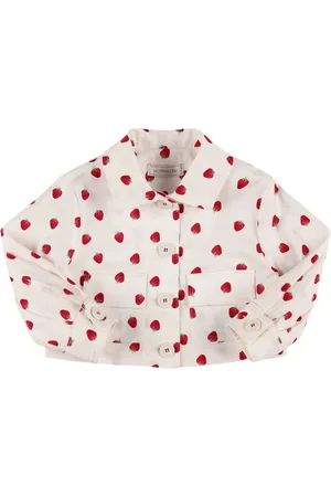 MONNALISA Printed Cotton Gabardine Jacket