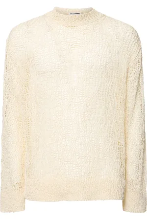 Jil Sander Chunky Open Knit Cotton Sweater