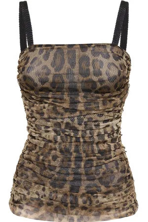 Dolce & Gabbana Lvr Exclusive Printed Tulle Corset Top