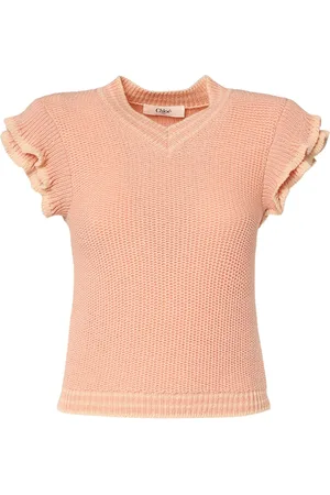 Chloé Knit Wool V-neck Top