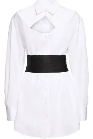 Alexander Wang Mini Shirt Dress W/ Elastic Insert