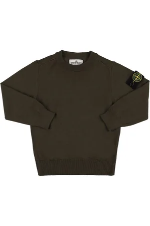 Stone Island Logo Wool Knit Sweater