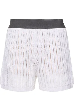 Brunello Cucinelli Openwork Cotton Bermuda Shorts