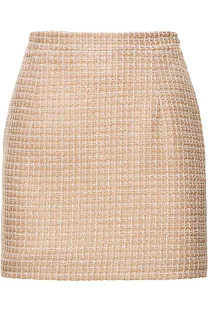 Alessandra Rich Sequined Tweed Mini Skirt