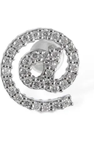 DELFINA DELETTREZ 1987 18kt Gold & Diamond Mono Earring