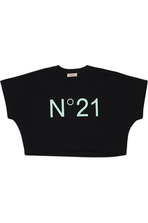 Nº21 Logo Print Jersey Cropped T-shirt
