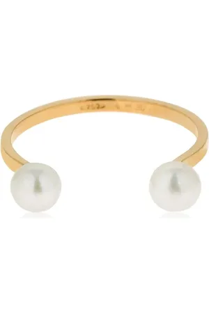 DELFINA DELETTREZ 18kt Double Pearl Ring