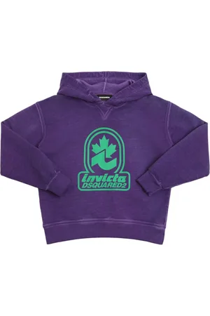 Dsquared2 Printed Cotton Hooded Sweatshirt