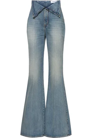 Alexander McQueen High Rise Denim Bellbottoms