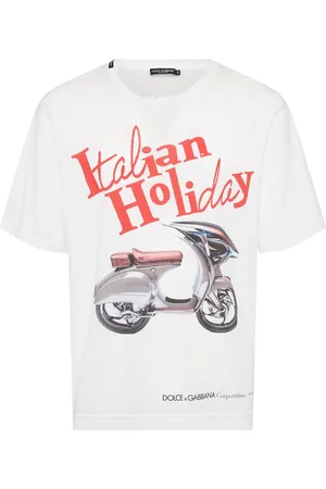 Dolce & Gabbana Italian Holiday Print Jersey T-shirt