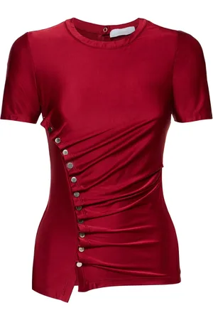 Paco rabanne Draped Viscose Blend Jersey Top