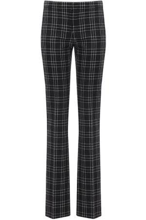 Alexander McQueen Welsh Check Wool Straight Leg Pants