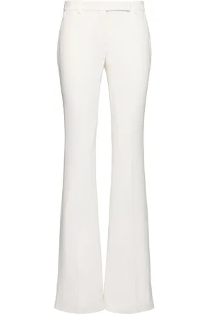 Alexander McQueen Flared Leaf Crepe Pants