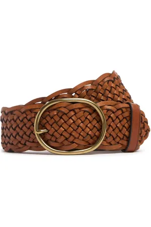 Dragon Diffusion Oval Buckle Woven Leather Belt
