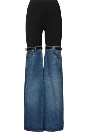 COPERNI Hybrid Denim & Jersey Flared Pants