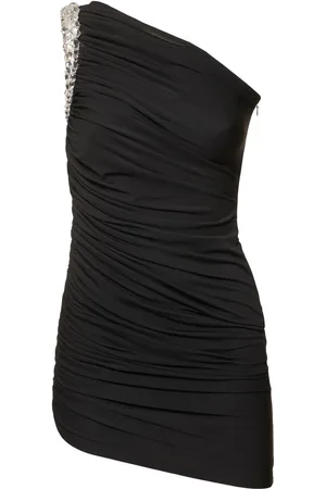 DAVID KOMA Embellished Crepe Jersey Mini Dress
