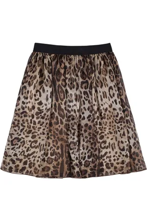 Dolce & Gabbana Printed Silk Chiffon Midi Skirt