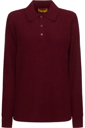 Guest In Residence Theo Waffle Cashmere Knit Polo Sweater