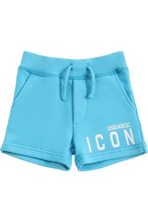 Dsquared2 Logo Print Cotton Sweat Shorts
