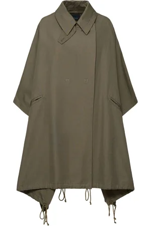 YOHJI YAMAMOTO Cotton Canvas Cape Trench Coat