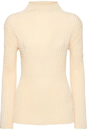 Issey Miyake Spongy-48 Cotton Blend Long Sleeve Top