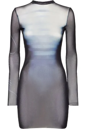 Jean Paul Gaultier Le Mâle Printed Mesh Mini Dress
