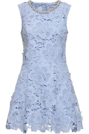 Self-Portrait Flower Lace Mini Dress