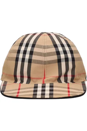 Burberry Check Print Cotton Baseball Hat