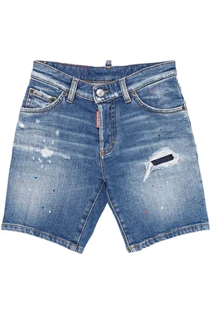 Dsquared2 Distressed Cotton Stretch Shorts