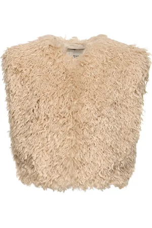 Isabel Marant Florana Shaggy Plush Crop Vest