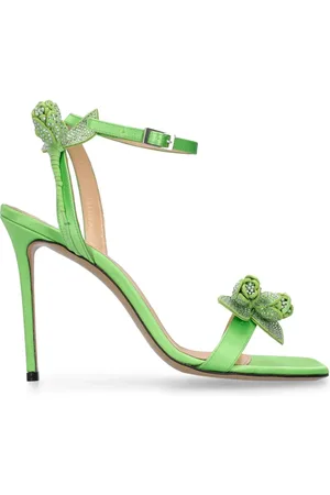 Mach & Mach 110mm Wonder Tulip Satin Sandals