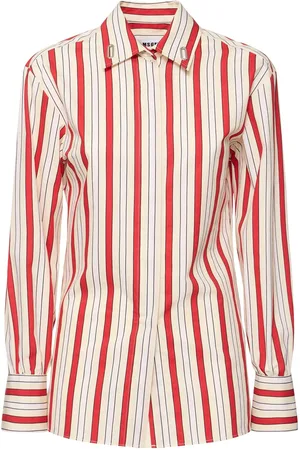 Msgm Striped Poplin Shirt