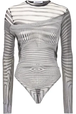 Jean Paul Gaultier Body Morphing Printed Mesh Bodysuit