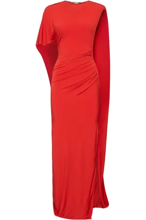 Stella McCartney Asymmetric Jersey Cape Gown