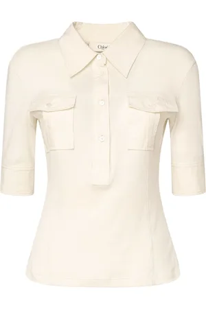 Chloé Cotton Interlock Short Sleeve Shirt